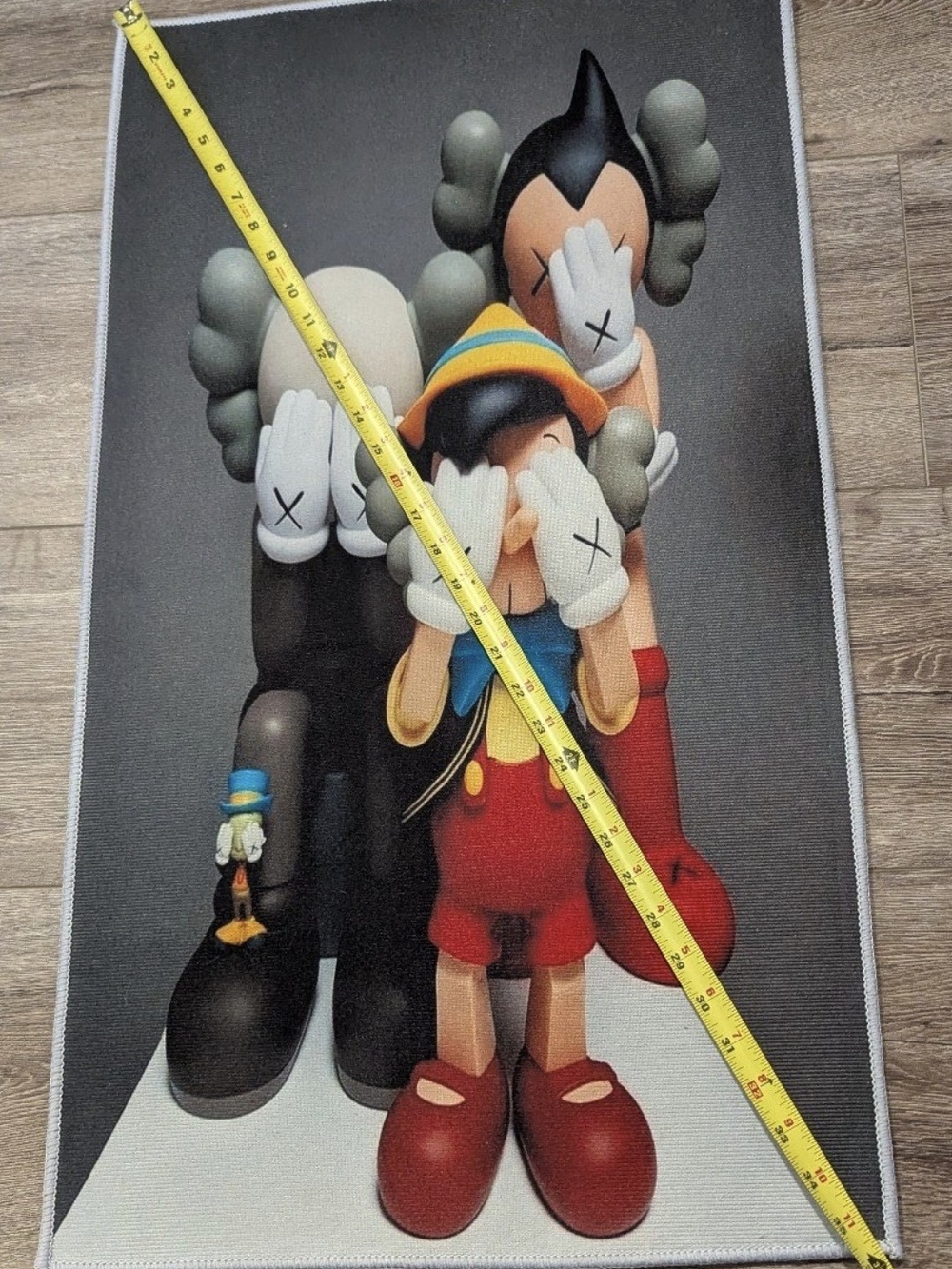 KAWS Style Pinocchio Jiminy Cricket Pop Art Rug Non-Slip Floor Mat - Picture 4 of 6